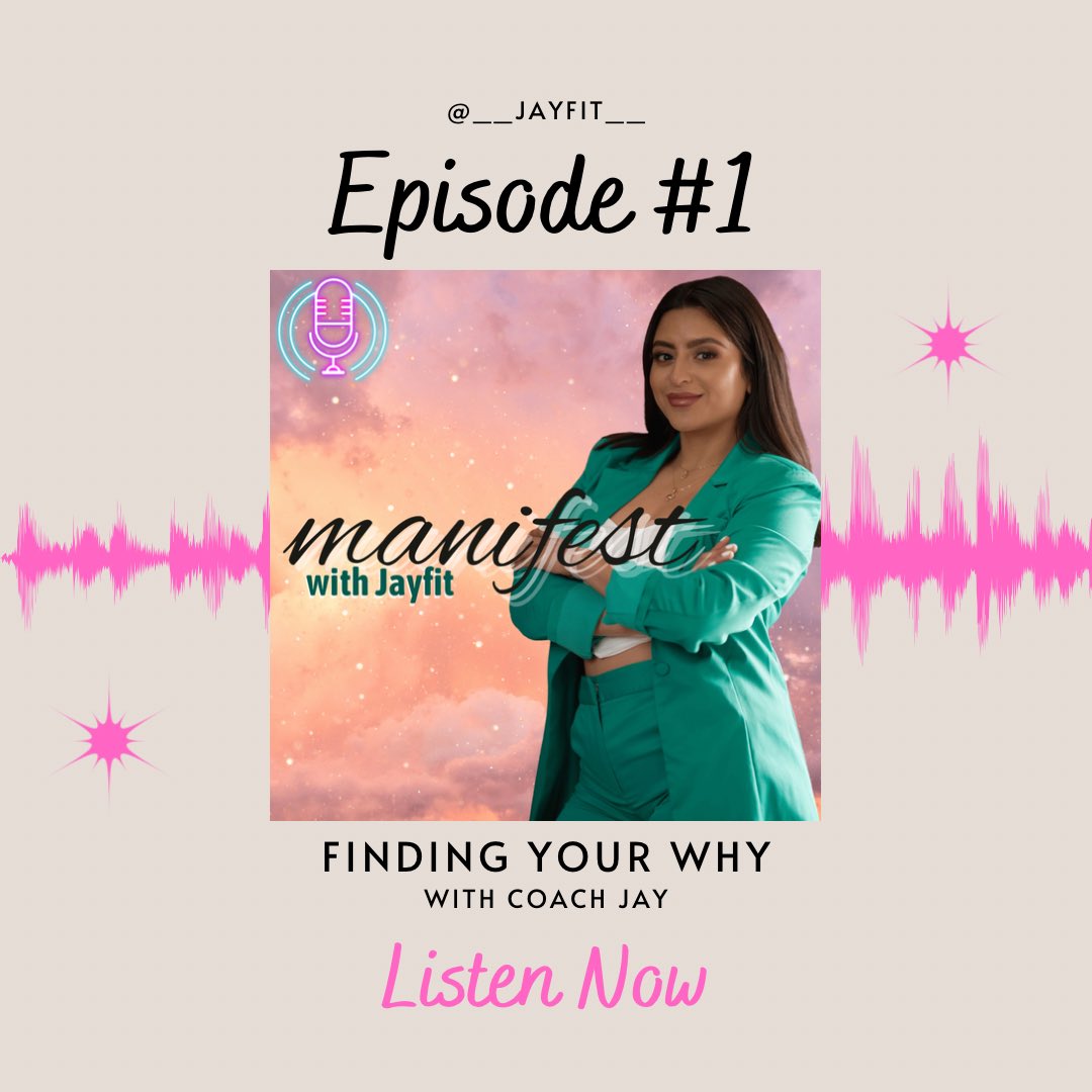 TrainwithJayfit's tweet photo. Episode #1 is LIVE on Manifest with Jayfit! ๐
Get an insight on why โfinding your whyโ is important for any goal and how it helps you accomplish it.
Link in my bio! โจ๐๐ผ
#newpodcastepisodealert #newpodcaster #listennow #findingyourwhy #manifestwithjayfit https://t.co/XQHGxnvJO4