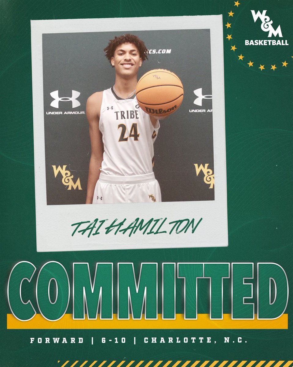 I am excited to announce my commitment to play basketball at William & Mary. I would like to thank all the coaches who recruited me, the coaches who supported me, and my family for being there with me every step of the way. #GoTribe