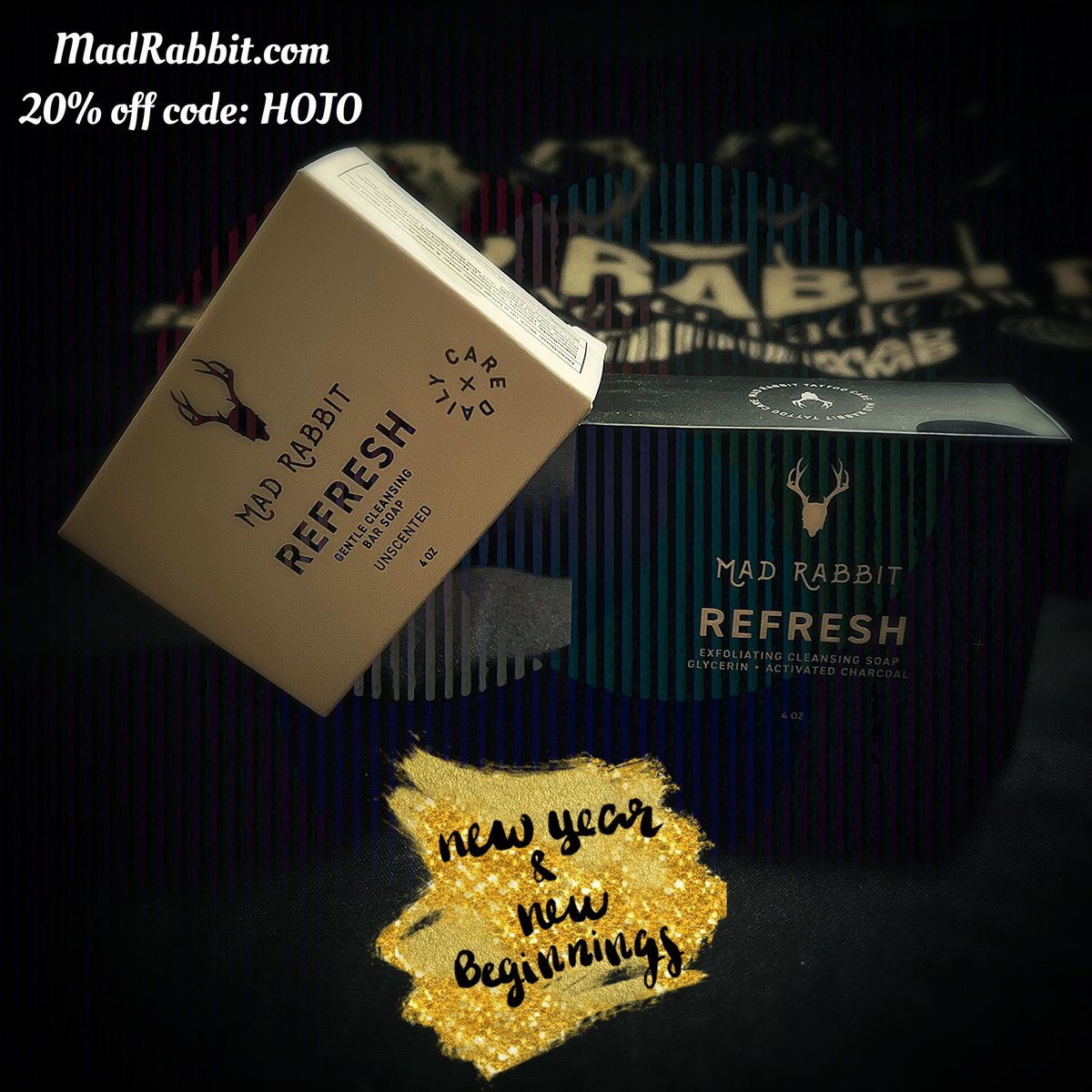 EvilCowboyMusic's tweet photo. Here are some of my new year resolutions!
•New tattoos:Hannibal, Bugsnax and Ooblets are on the menu
•Strengthen my partnership with @MadRabbitTattoo
•Move back to my hometown
•Travel to Denver to see the Trey Parker & Matt Stone Casa Bonita
#MyNewYearsResolution #MadRabbit https://t.co/vPe9L2njeT