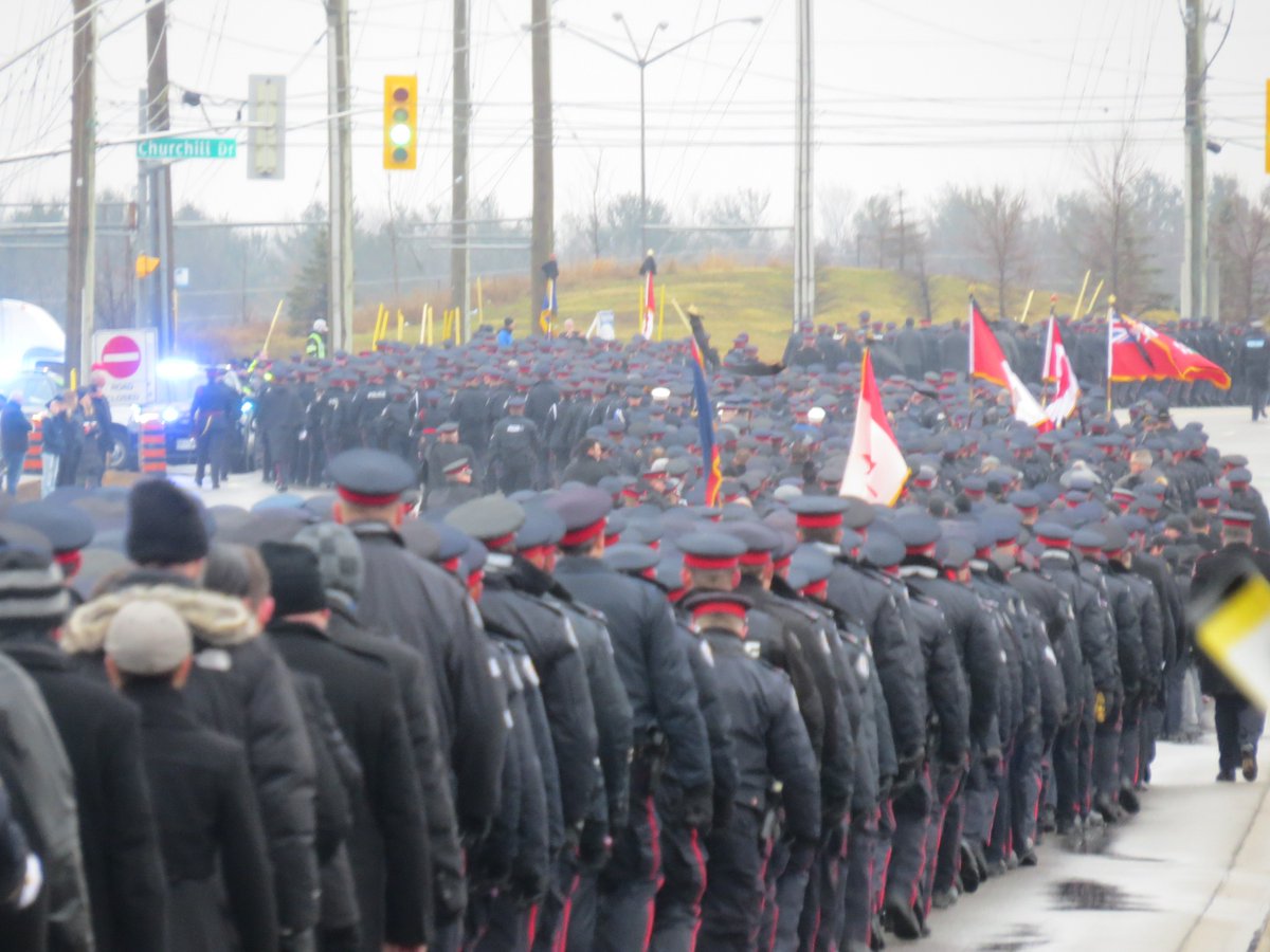 [Photos] Thank you Police and First Responders from across Canada and USA for honouring our Fallen Hero OPP Provincial Constable Greg Pierzchala. https://www.facebook.com/media/set/?set=a.5820996357948523&type=3 #HeroesInLife
