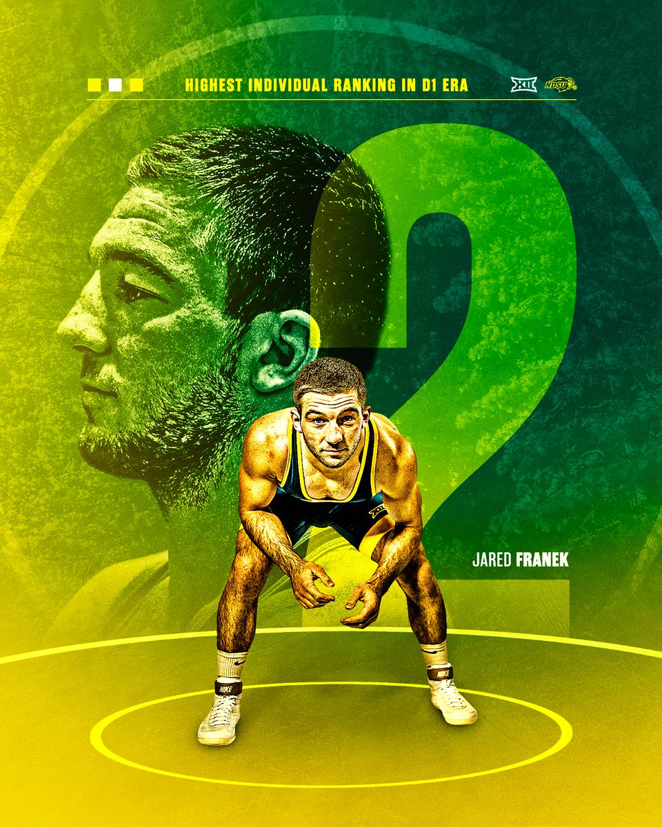NDSUwrestling's tweet photo. 𝐉𝐚𝐫𝐞𝐝. 𝐅𝐫𝐚𝐧𝐞𝐤. 

After claiming the title at the Southern Scuffle, 𝐅𝐫𝐚𝐧𝐞𝐤 is now ranked 𝐍𝐨. 𝟐 nationally. https://t.co/lB8eIYBrCC