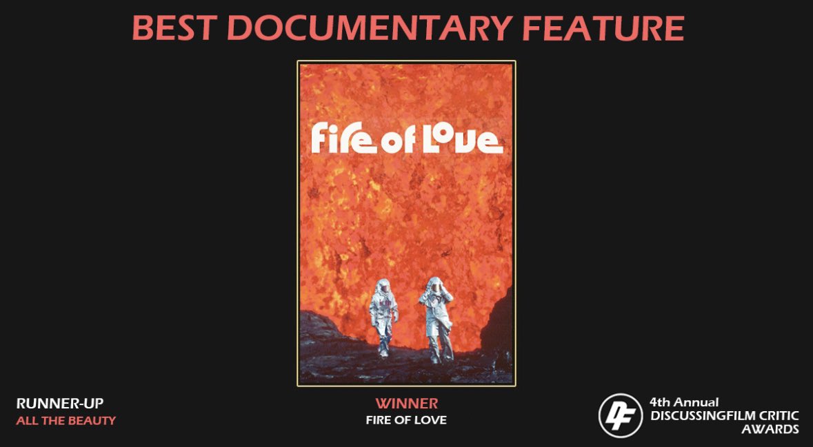 ‘FIRE OF LOVE’ wins Best Documentary Feature at the DiscussingFilm
