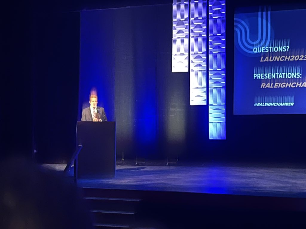 Good to be back again for #RCLAUNCH23 with <a href="/raleighchamber/">Greater Raleigh Chamber</a>. I spy <a href="/WRALJeff/">Jeff Hogan</a> as our guide today. Excited to learn what’s ahead in 2023