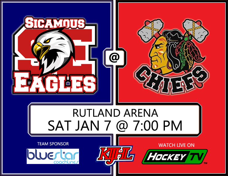 Sicamous_Eagles's tweet photo. 2023 starts at home Friday when the @KIJHLPosse ride into town for a 7pm puck drop. Saturday we take on the @KelownaChiefs at Rutland Arena at 7pm. Sunday the Chiefs come to Siccy for a 2pm game. Here we go!
#GoEaglesGo #NarrowsSmokehouse #BluestarCoachlines #sascu @KIJHL @KijhlS https://t.co/JBDtAiZLZN