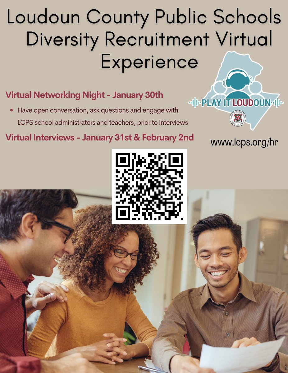 Join us for our virtual event! Register today for the LCPS Diversity Recruitment Experience! lcps.tedk12.com/hire/ViewJob.a…