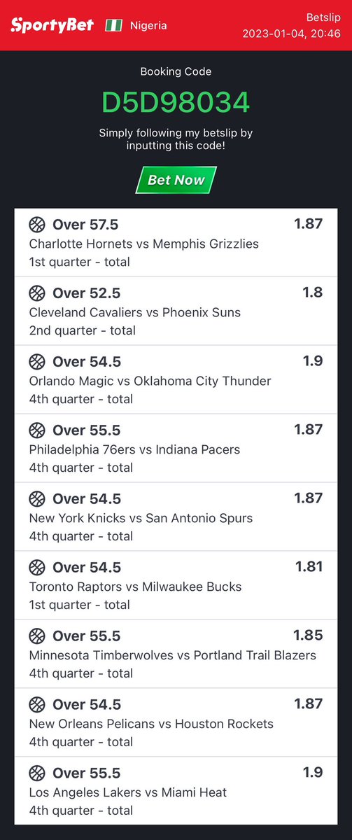 betsage24's tweet photo. 111 ODDS ✨ 👉🏼 29ADAEF

266 ODDS ✨👉🏼 D5D98034

Telegram 👉🏼 https://t.co/ndnPahgHNp

@Mrbankstips @sportingking365 https://t.co/ybfyPY4k2U