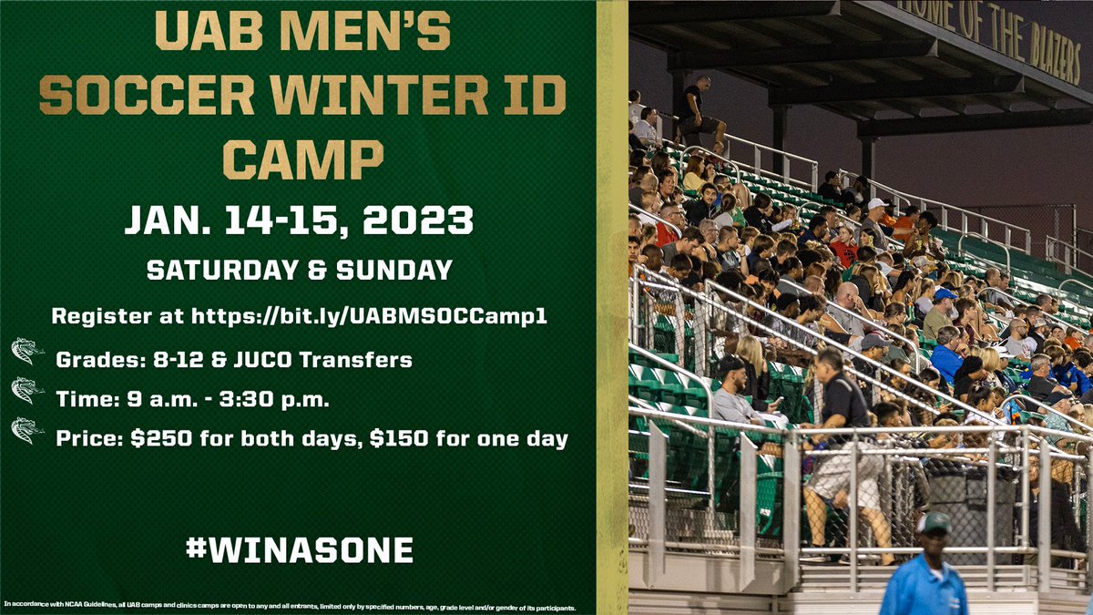 There is still time to sign up for our Winter ID Camp!

🔗 bit.ly/3GYfBMT

#WinAsOne