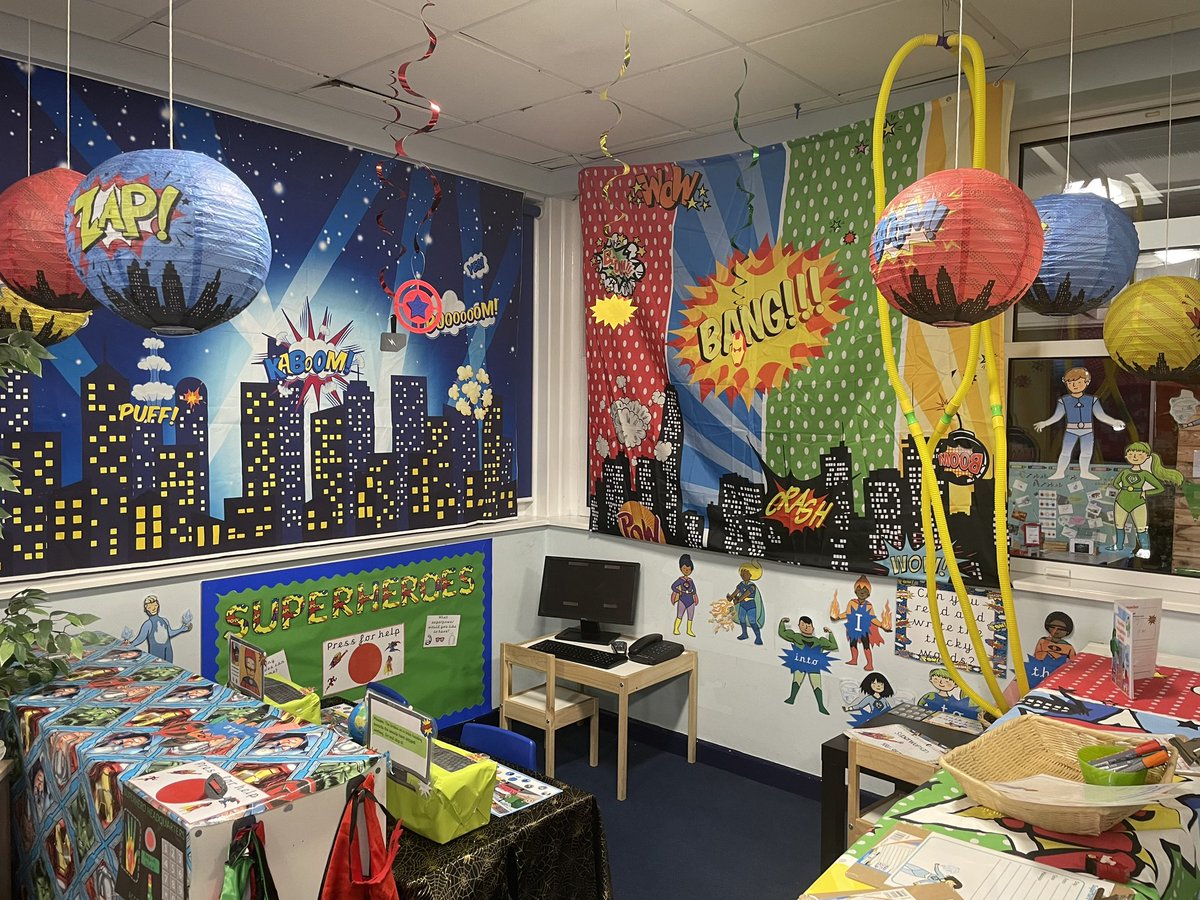 An exciting start to the half term. As part of our new topic Superheroes, the children came to school dressed as a superhero.They began the day by climbing through the web to enter the classroom, some great discussions were had by all. #superheroes #Topic #engaging #Hook #Warwick