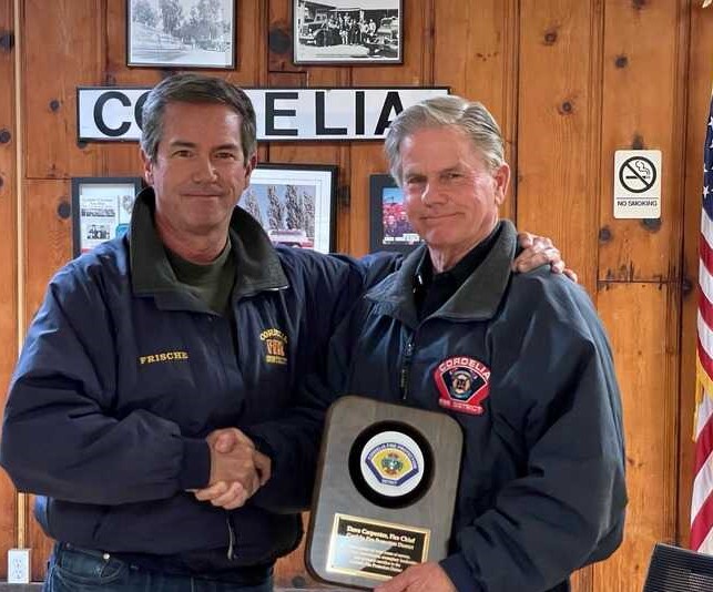 At the 1/3/23 Board meeting, Chief Carpenter was thanked for his dedication and service to the Cordelia Fire Protection District ... bit.ly/3ielv2d