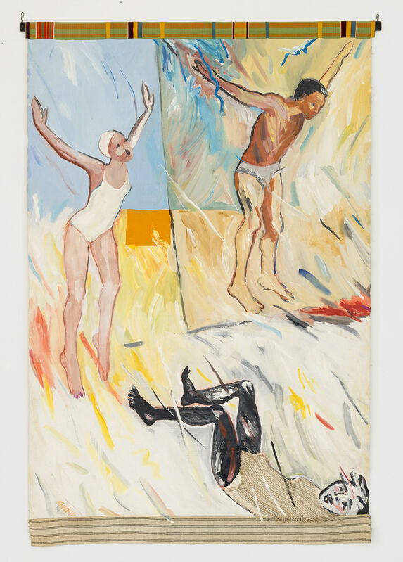TUMBLING AFTER, Emma Amos, 1986