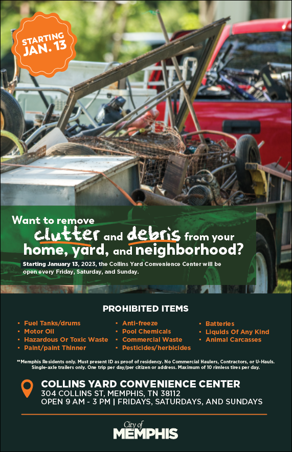 Memphis' Collins Yard opens weekends for debris/clutter drop-off |  