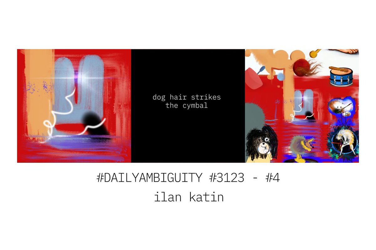gypsielou's tweet photo. Each #DAILYAMBIGUITY has a corresponding #DAILYSPEED minted on @objktcom exactly one year earlier.
The image on the left and the text in middle were used in DALL-E to create the image on the right.
Follow @ilan_katin for daily links
https://t.co/kEtmcXQFGg https://t.co/6zCXcrg4sH