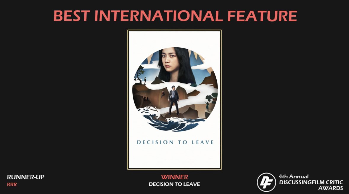 DiscussingFilm on Twitter "‘DECISION TO LEAVE’ wins Best International