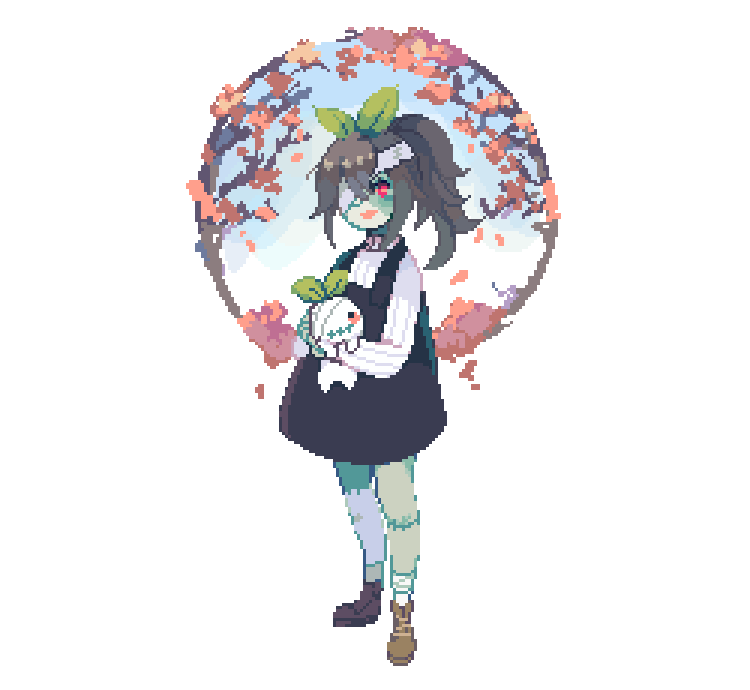 「a lil late secret santa for  #pixelart #」|finchのイラスト