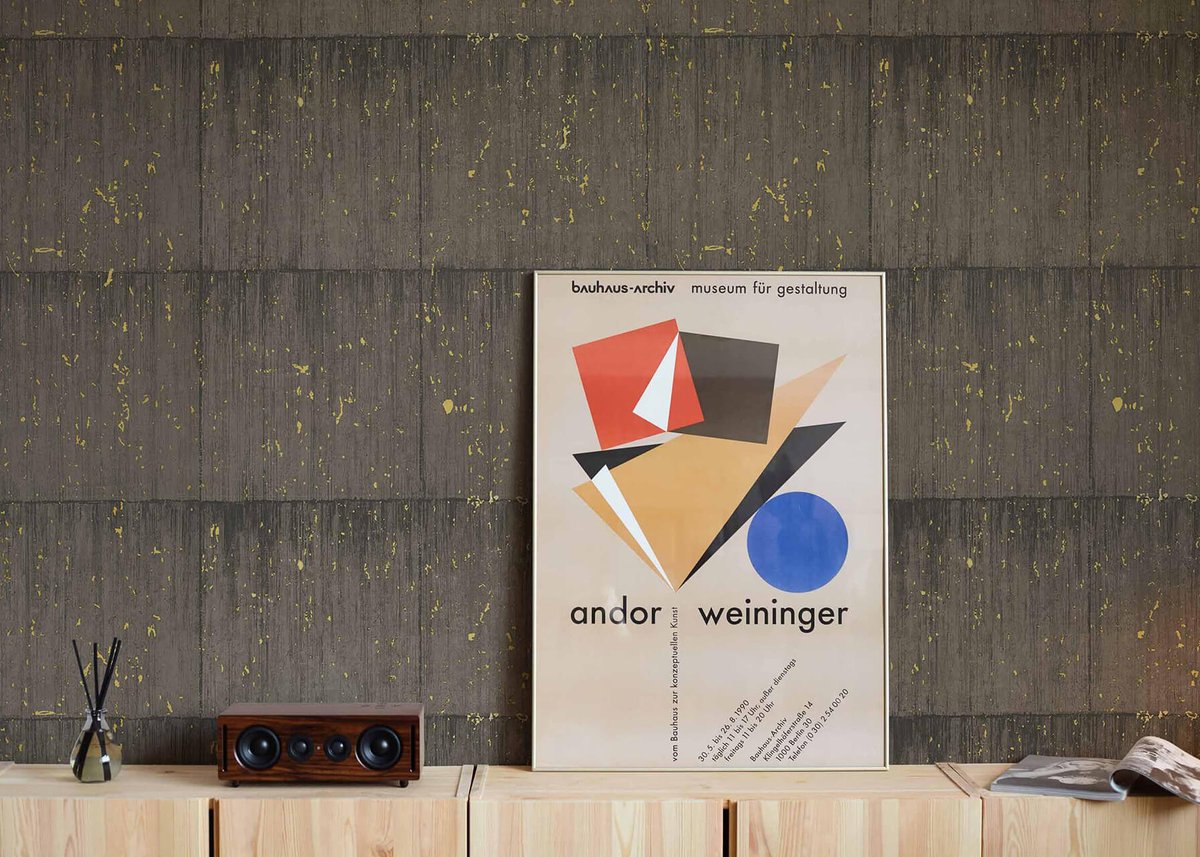 Tiles Cork is all about simplicity, spiced with texture. Textured, dark-to-light squares spattered with glorious gold are a great way to add a modern touch to your space.