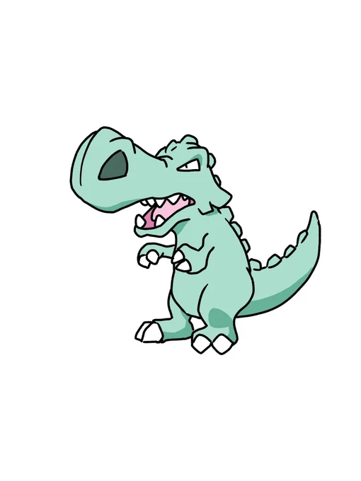 ポケモン詳しくないので名前だけで想像して描くのやってみたフォロワーさんからの出題「ダイノーズ」答え検索してみます 