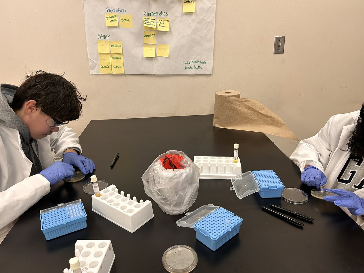 DrKeshodkarS's tweet image. Learning about microbiology and streaking bacteria plates in @PLTWorg Biomedical Science class. #futurehealthprofessionals trying to figure out the cause of the nosocomial infection!🥼🔬🧪💉🏥 @LibertyHigh @MrLittleScience @MissRichardsLHS @Leesonscience