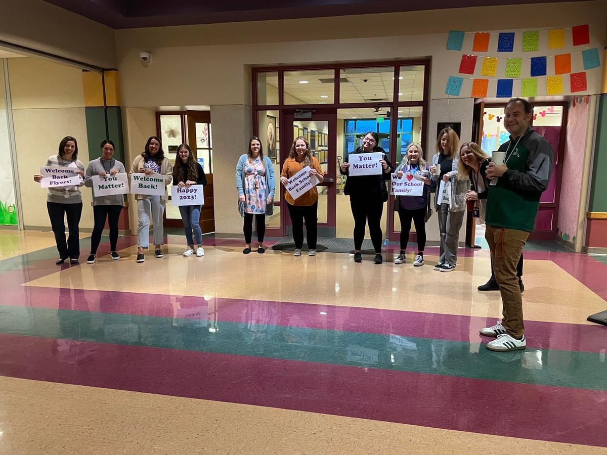 LSC_AEN's tweet photo. @earhartschool greeted students at the door this AM with signs and smiles! What a way to connect and kick-off the new semester in a positive and energetic way. #LSC_AEN #CDinLSC #leadbypractice #connectionscount #iheartcd @ConsciousD @LSClafayette https://t.co/YmuPGx6YYp