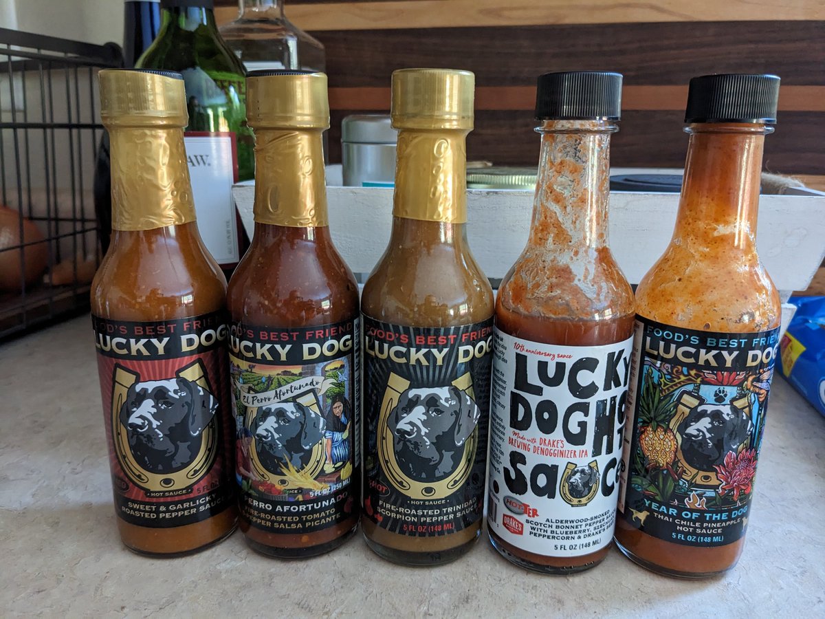 Scott at @LuckyDogHotSaus really makes the best, most flavorful sauces I have ever had. New Scovie winners (again). Multiple award winners in my current stock