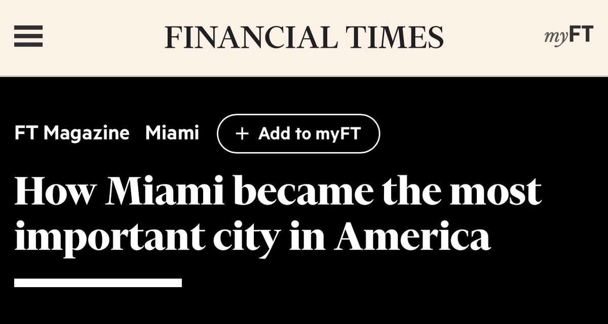 CBoomerVazquez's tweet photo. “How Miami became the most important city in America” https://t.co/yixBSQL9pN #MiamiTech #CommsImmersion @NewhouseSU @newhousemasters #Web3 #web3community https://t.co/BGvXLua6yY