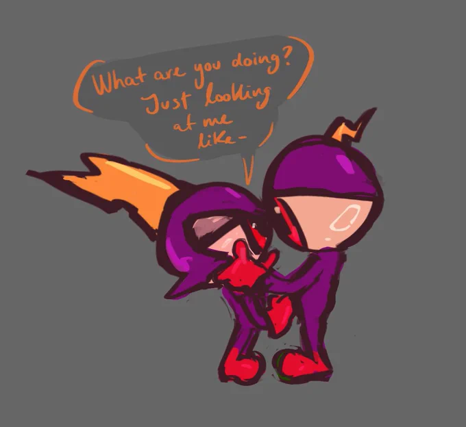 Took a small break from gay turtles to doodle gay eyeliens  