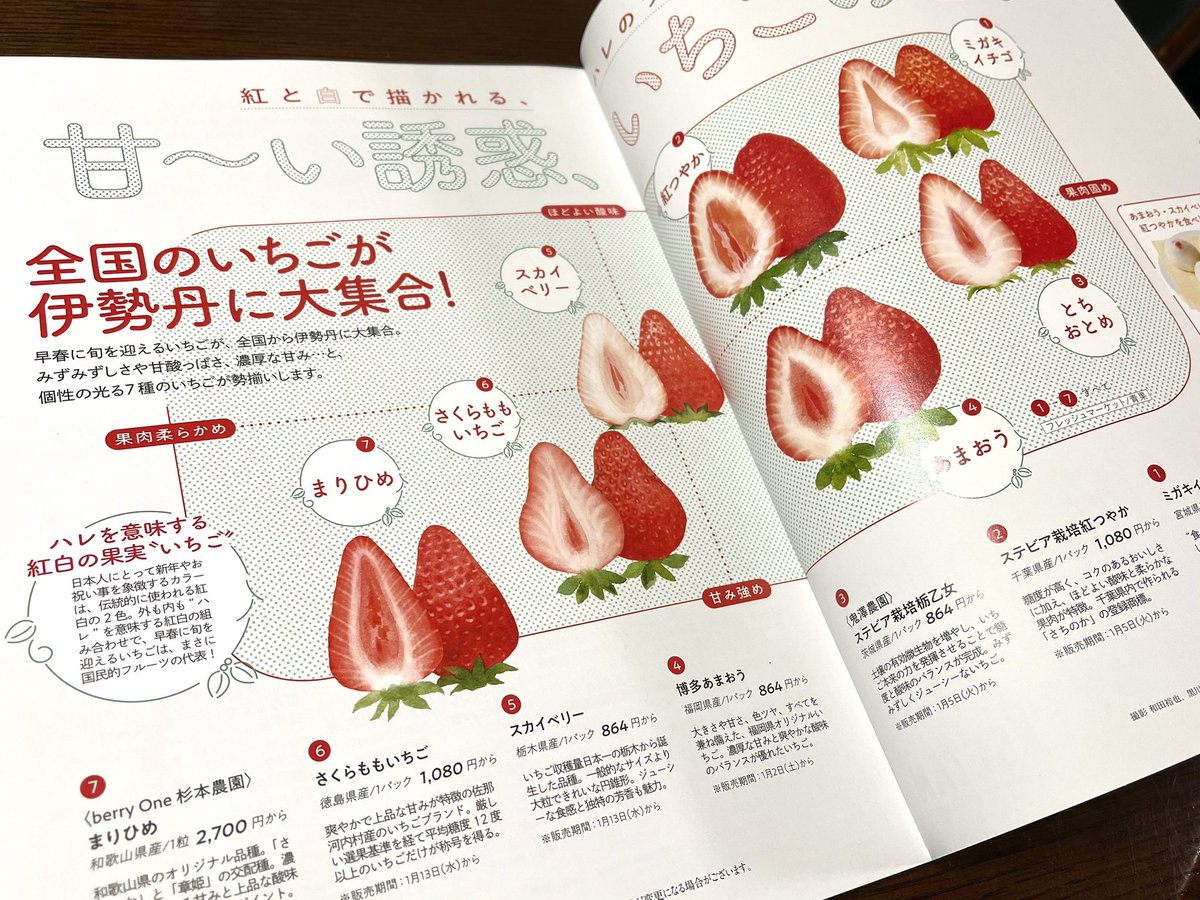 #いちごの日 図鑑的に描き分けるのが楽しいお仕事でした🍓 