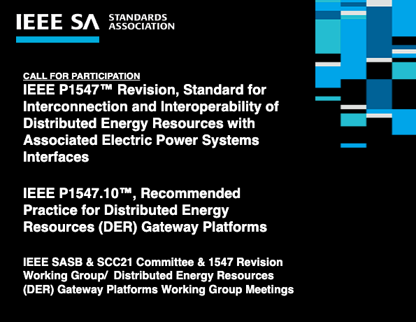 ieee_pes's tweet photo. 📣 Call For Participation!  

· Revising IEEE 1547▶️ https://t.co/fhz9KZmwdQ

· Developing IEEE P1547.10▶️ https://t.co/RTaK7vqh68

cc: @IEEESA 

#ieeepes #ieeestandards https://t.co/GZnYwqBWmR