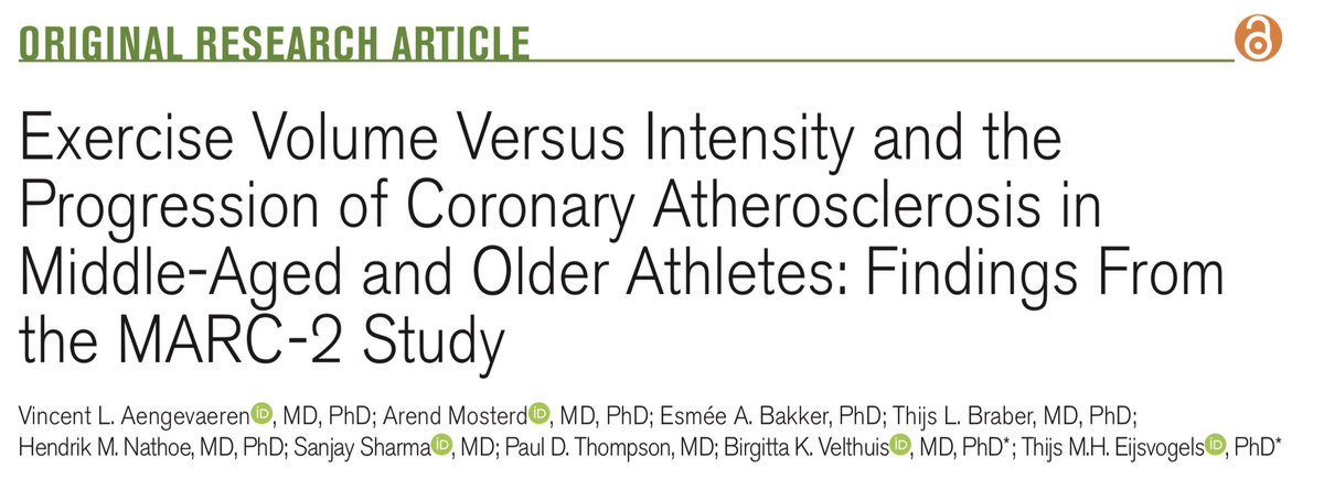 ThijsEijsvogels's tweet photo. What a fabulous start of 2023 💫: our latest paper @CircAHA is now eFirst online: 

#Exercise #Volume Versus #Intensity and the Progression of #Coronary #Atherosclerosis in Middle-Aged and Older #Athletes  👉 https://t.co/bFFXWAUm2l https://t.co/hUMxya5lPn