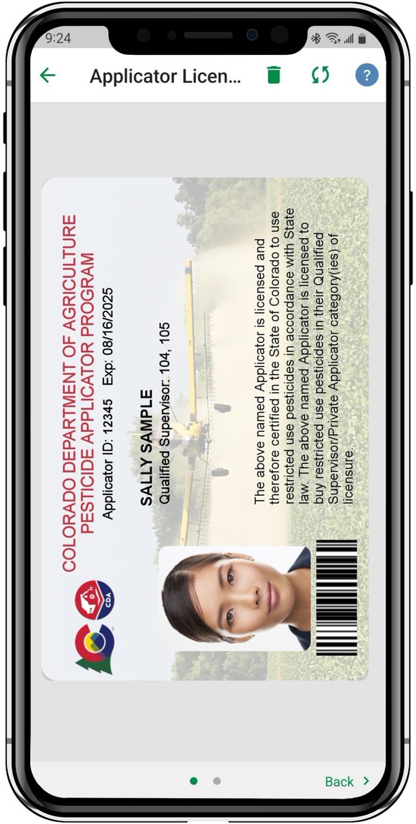 myColorado and @COagriculture have worked together to create a Digital Pesticide License Applicator in the app. Visit mycolorado.gov/digital-pestic… to learn more.