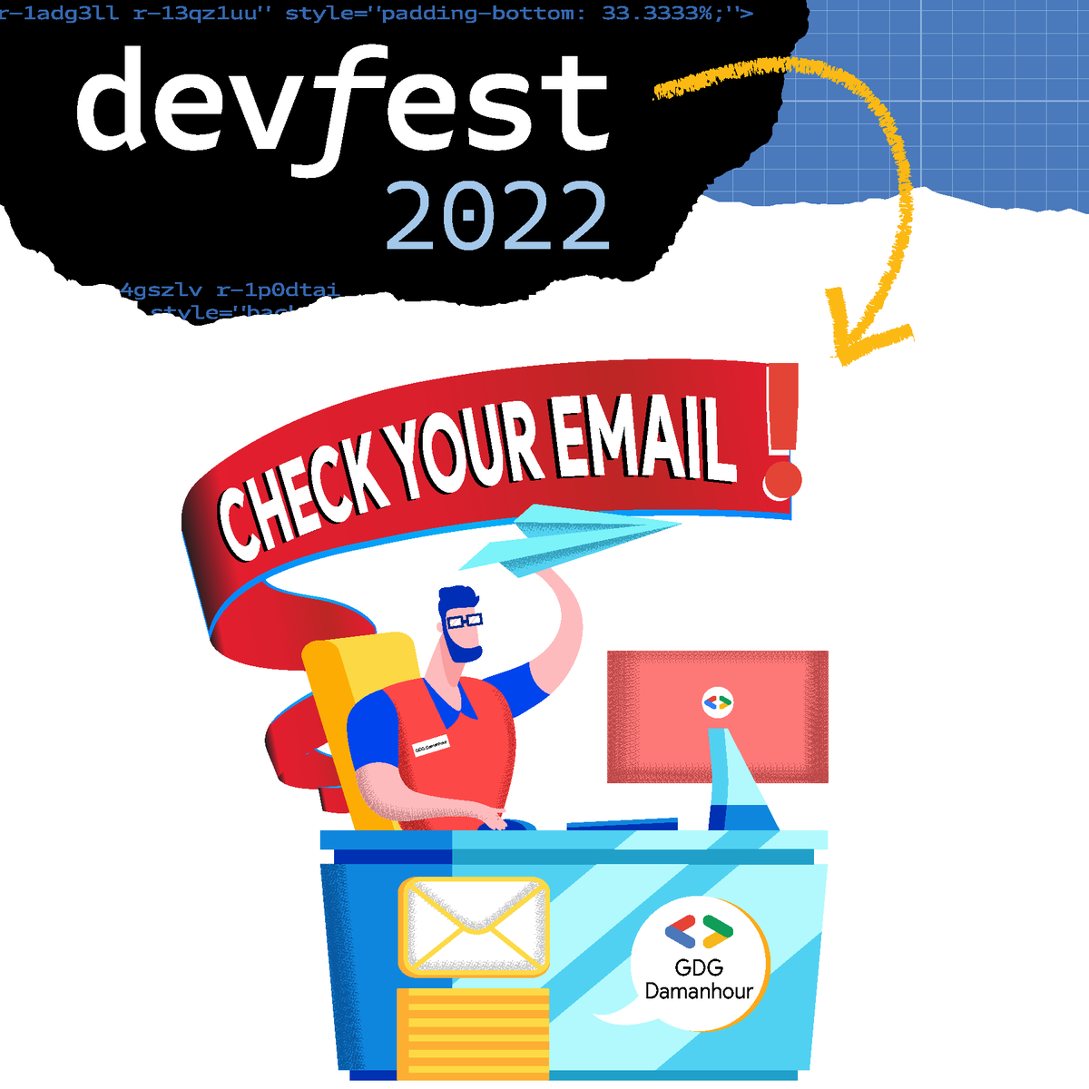GDGDamanhour's tweet photo. Check your mails
And we will wait for you tomorrow in:
Convention Center - Alexandria Faculty of Medicine
don't forget to RSVP if you don't: https://t.co/ej88gB9sbn
Stay tuned for our Devfest tomorrow
#GDG_Damanhour #googleddevelopers #DevFest #DevFest2022 https://t.co/qEYHw8etOz