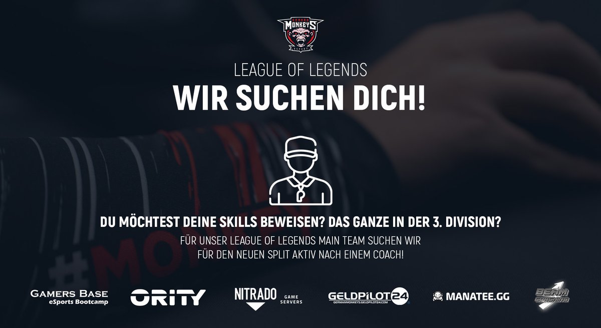 [#LOL] [#MainTeam]

👊🏼 Wir suchen Dich! - Coach in League of Legends

Für den neuen Split suchen wir für unser LOL Main Team einen neuen Coach (GER)! Du glaubst, du hast was es braucht?

Melde dich bei @BerrybSfa auf Twitter oder Discord (BerryB#3325)

<a href="/lft_prime/">Prime League LFT</a> <a href="/LFT_Original/">Looking For a Team ⚡</a>