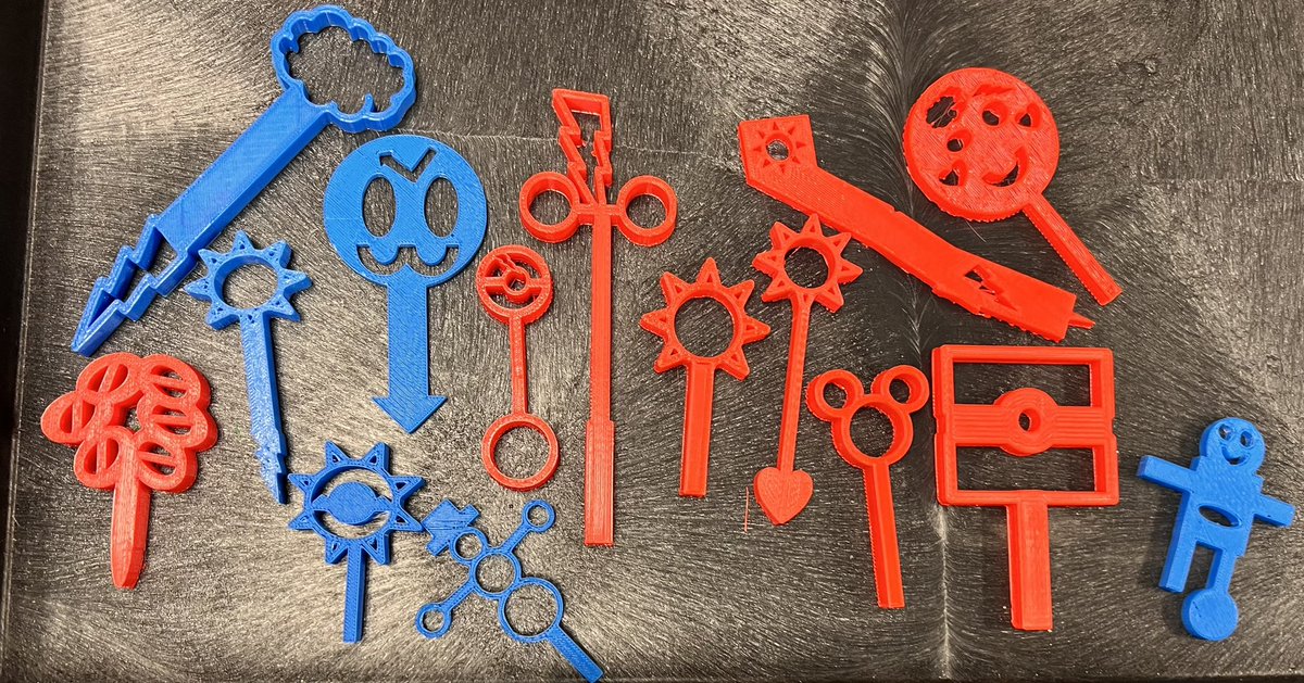 julie_wenger's tweet photo. Fourth grade designed and 3d printed bubble wands! Which one would you pay the big bucks for???? https://t.co/IZk7syluCQ