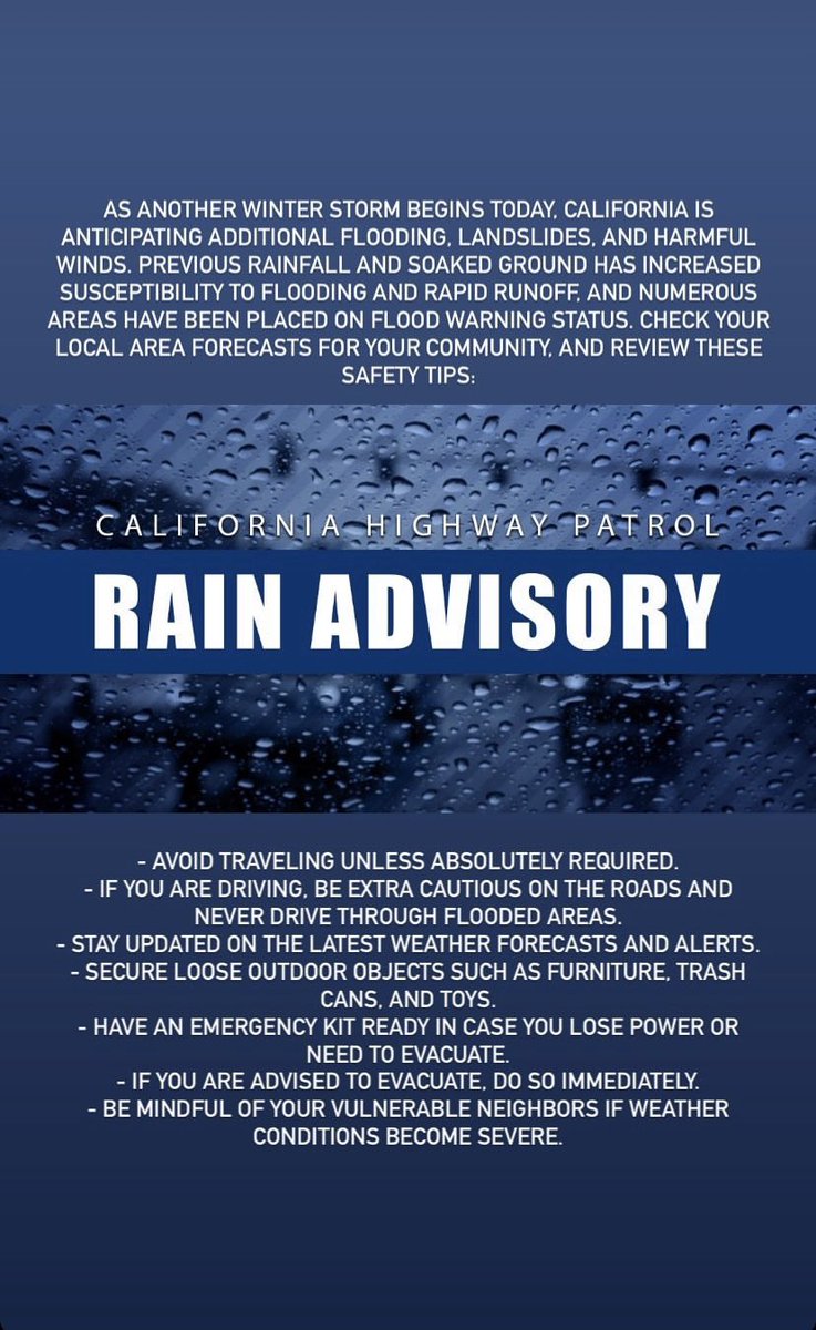 CHP Santa Cruz on Twitter "Avoid traveling unless absolutely necessary."