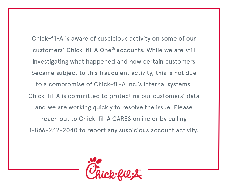 Chick-fil-A News on Twitter: "Statement from Chick-fil-A, Inc. on