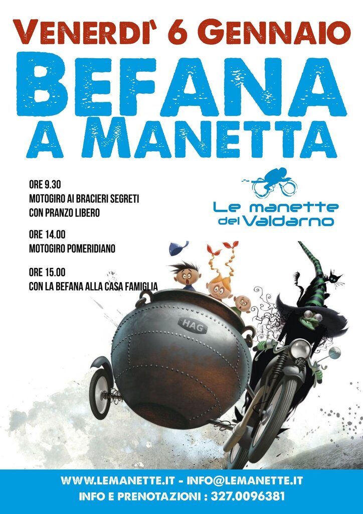 LeManette's tweet photo. Venerdì 6 Gennaio .. Befana a Manetta!!!
Mattina in moto, pranzo libero ai "Bracieri Segreti" e poi .. tutti alla CasaFamiglia di Pian di Scò insieme alla nostra Befana per portare doni ai bambini!

Vi aspettiamo!!
Tutte le info sul nostro sitoweb
https://t.co/h1LPtBAPpP https://t.co/3rfISgHHiv