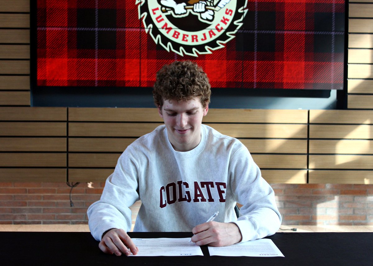MuskegonJacks's tweet photo. 2 for 1 today... Stick taps to Niko Rexine on signing his NLI to play at Colgate University

#chopchop https://t.co/jcPZvJ2TEH