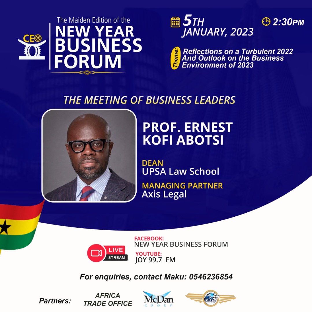 Joy997FM's tweet photo. Boost your career path by participating in the Maiden Edition of the New Year Business Forum on the 5th of January, 2023 at 2:30 pm. You can live stream the event on the New Year Business Forum Facebook page and the Joy 99.7 FM Youtube Channel. https://t.co/KwoRurXLI9