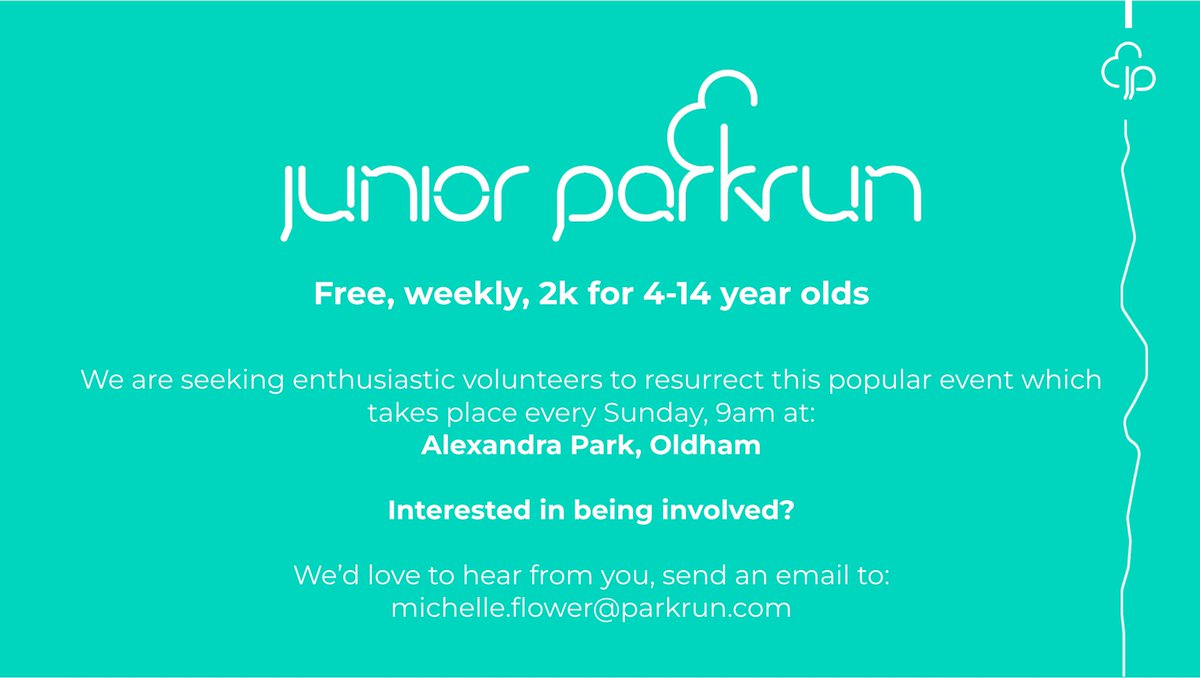 Happy New Year!
Will 2023 be the year that Oldham junior parkrun gets back on it's feet?
We'd love to restart, but are still on the look-out for more members of a core team to take on the organisation. 
If you are enthusiastic, organised &amp; want to help please get in touch!