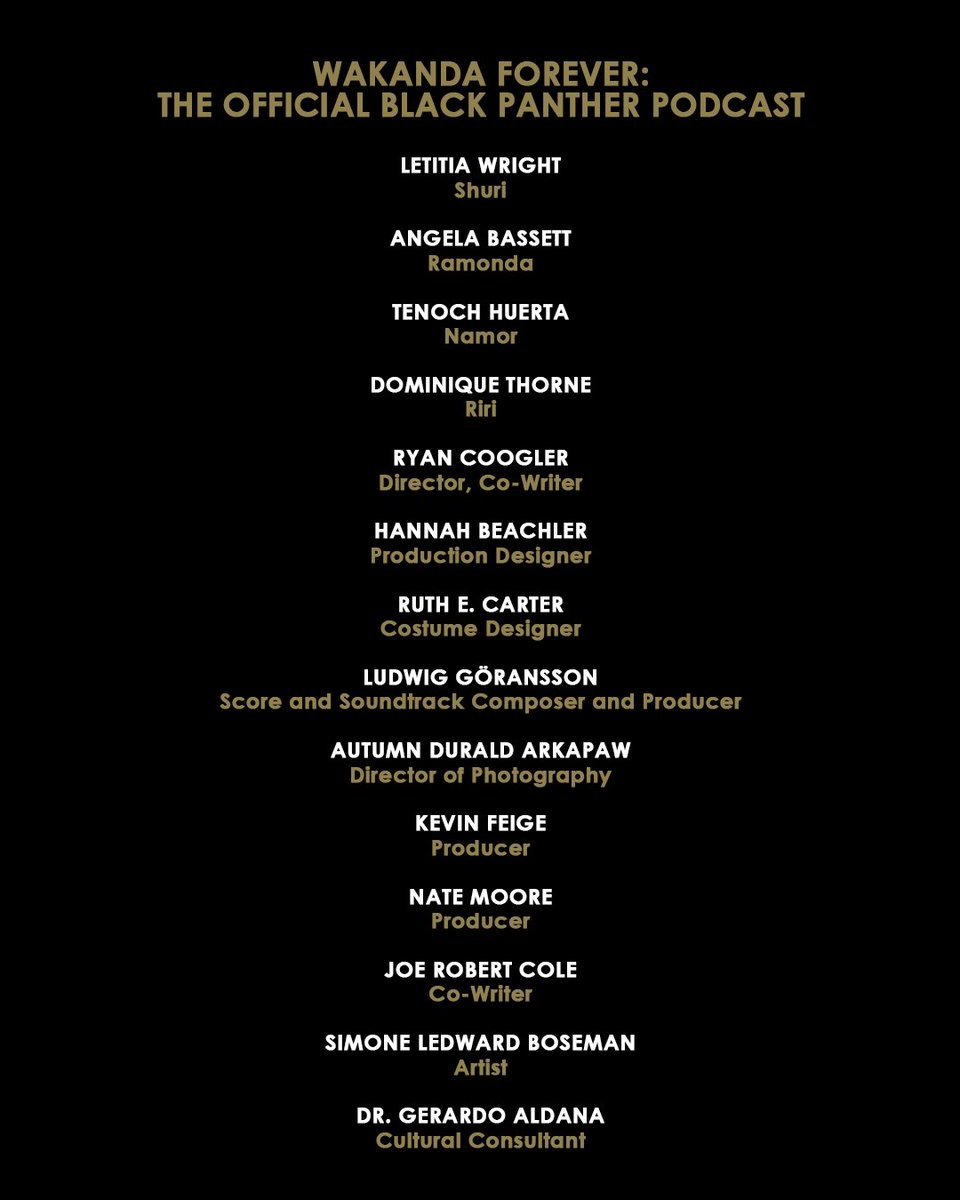 We’re excited to share new #WakandaForever Podcast episodes starting January 18! Peep the guest list here and listen to the trailer now on your fave podcast app or at ProximityMedia.com.