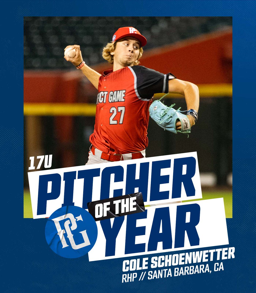 PerfectGameUSA's tweet photo. 17U Player of the Year: @georgelombardjr, SS, Pine Crest (FL)
17U Pitcher of the Year: @coleschoenwett1, RHP, Santa Barbara (CA)

Read More: https://t.co/fLltY6LcZY https://t.co/x9I5jmy1Si
