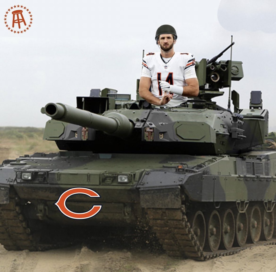 John_Stoned_X's tweet photo. Mf tank commander Nathan Peterman reporting for duty😎 #Bears #NathanPeterman #JustinFields #BearDown #BearsVikings #Barstool #BarstoolChicago https://t.co/XgLh2YSiy4