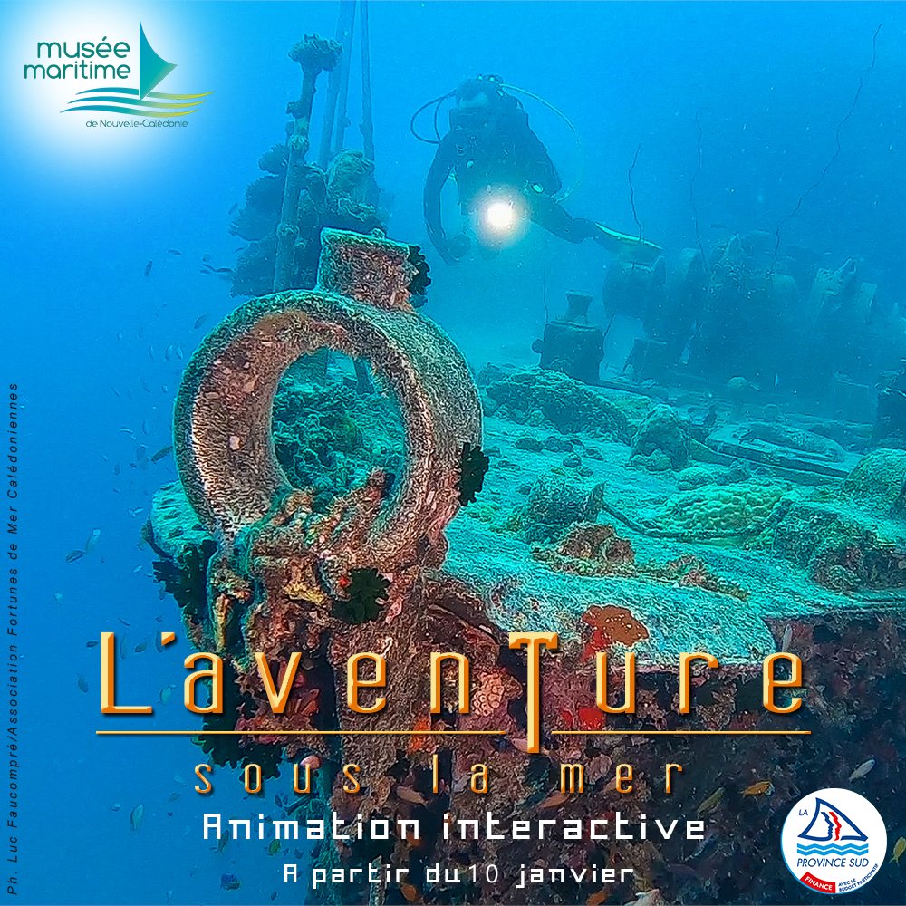 L'aventure commence à partir du 10 janvier 👌🤿 ! 
Connaître le parcours d’un objet issu de fouilles archéologiques sous-marines tel est le défi que le musée vous lance 😯! ☎️Information au 26-34-43. 
Lauréat du Budget participatif de la <a href="/ProvinceSud/">Province Sud</a>