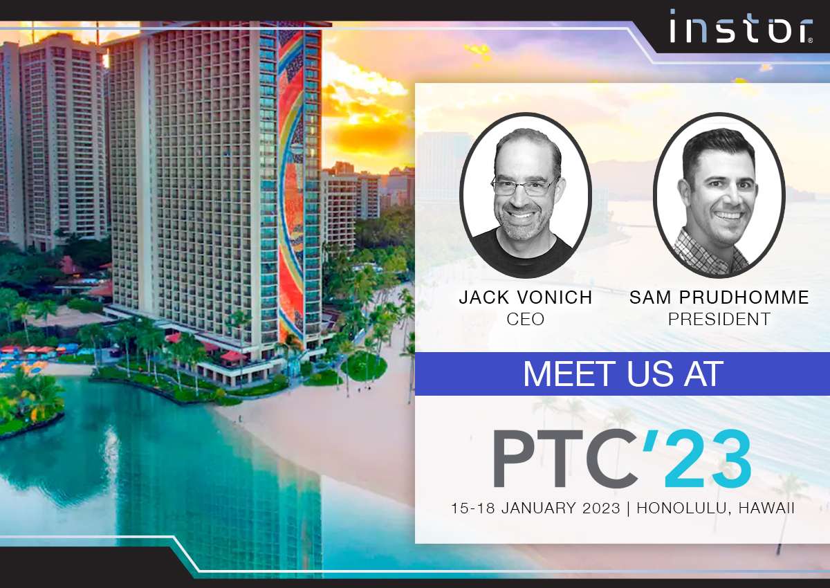 InstorSolutions's tweet photo. Instor's Jack Vonich and Sam Prudhomme will be at the Pacific Telecommunications Council (PTC) Annual Conference (PTC '23) in Honolulu, Hawaii January 15-18, 2023. Please reach out if you'd like to meet up.
#Instor #InstorSolutions #PTC23 #DataCenter #DataCenterInfrastructure https://t.co/74J37Mwc8A