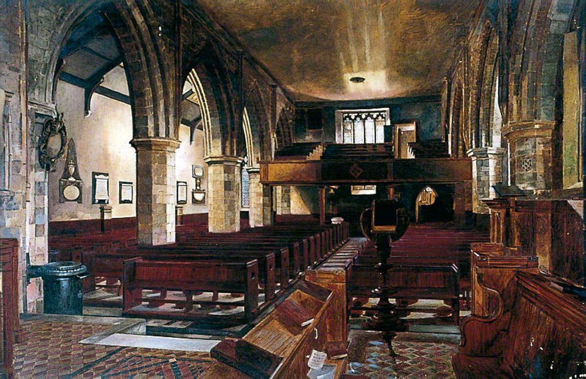 We're looking at architecture in art for this week's <a href="/artukdotorg/">Art UK</a> #OnlineArtExchange ⛪️

Our pick is 'Interior, Holy Trinity Priory, York' by Walter Harvey Brook b.1863 - We can't believe this oil painting isn't a photograph, such incredible brushwork! 🖌️

🖼️<a href="/YorkArtGallery/">York Art Gallery</a>