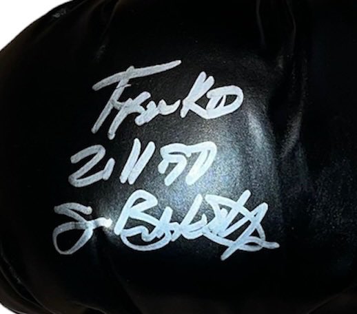 Buster Douglas Autographed Signed Black Boxing Glove (JSA) Tyson KO Inscription #BusterDouglas #BoxingGlove #TysonKO #Tyson #KO #Heavyweightchampion #EverLast #Boxing

goldenautographs.com/products/buste…