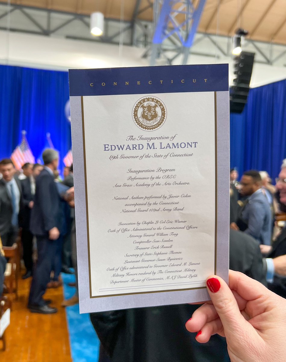 ConnDAS's tweet photo. Happy Inauguration Day here in Connecticut!

From facility management to printing the programs, we’re proud of everyone here at DAS who played a part in today’s ceremonies. https://t.co/rEz6Nggelc