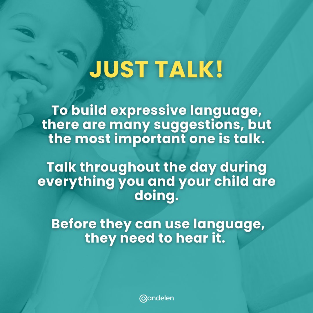 Candelen_'s tweet image. Listening to infants and toddlers babble can be a very enjoyable experience of parenthood. There are many suggestions for building #expressivelanguage, but the most important one is to simply talk. Here are some of our favorite ways to encourage talking in young children.