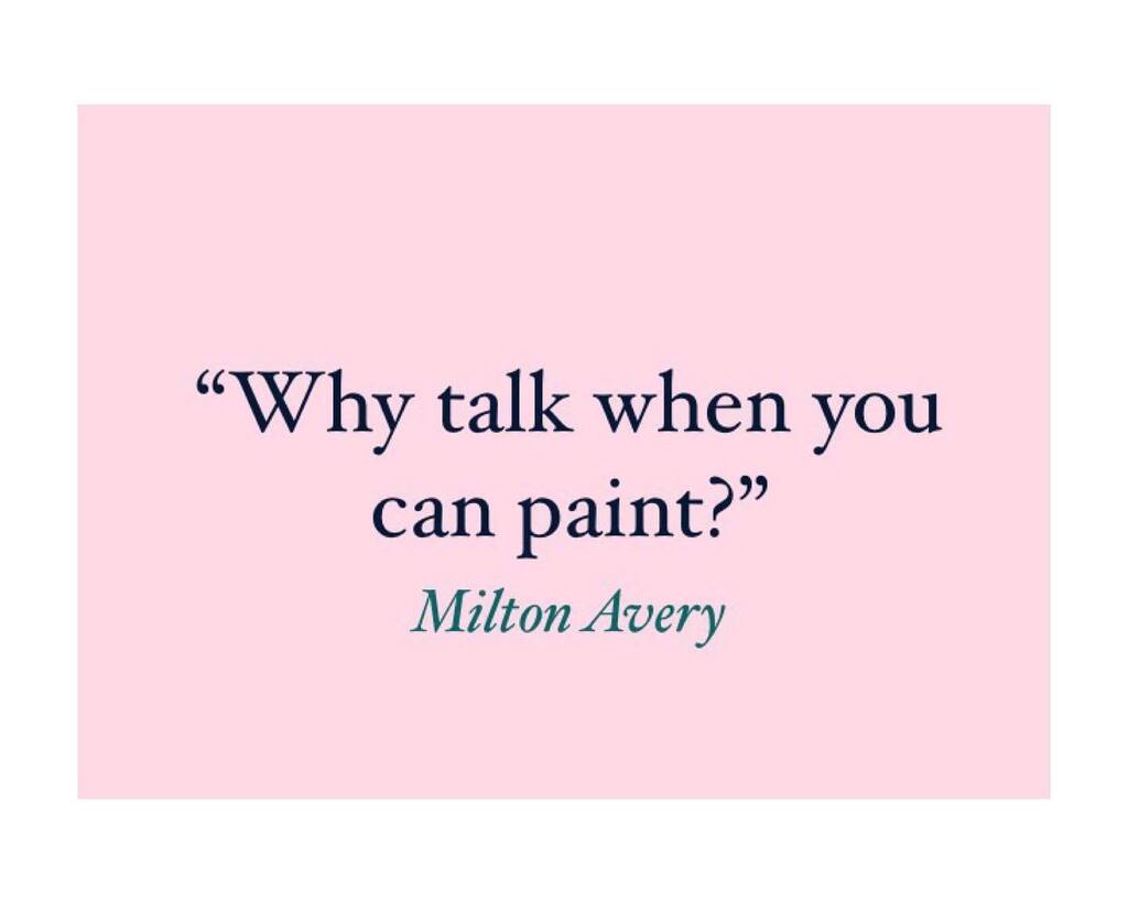 Off to some silent time in my studio! #artistquotes #rosemarywarmingtonart #artistquote#miltonavery #miltonaveryart#art#artistoninstagram instagr.am/p/CnAfNwEy7yp/
