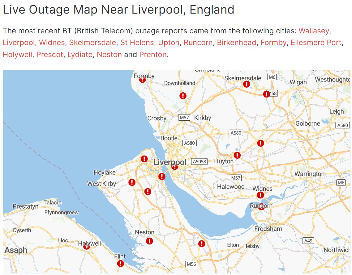 Affected by the BT #broadband Outage in #liverpool currently? many businesses affected and have said it’s going to take to 12 Jan 2023 to fix. It's time to move provider with 100% SLA's, 4-hour guaranteed fix and supported by a local team. balticbroadband.com/wireless-inter…