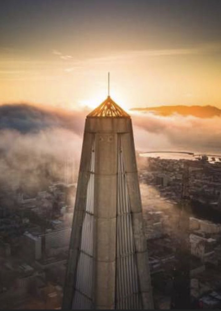Transamerica Tower, her scarab, and her jeweled crown Thread from